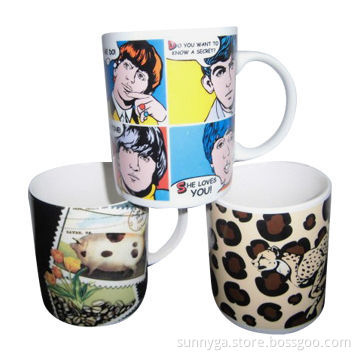11oz Ceramic Mugs with Standard "C" Handle and Full Wrap Decals